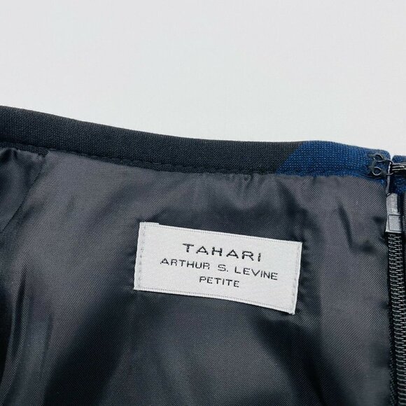 Tahari Arthur S Levine Petite Women Size 14P Striped Colorblock Pencil Skirt 783 - Picture 6 of 7